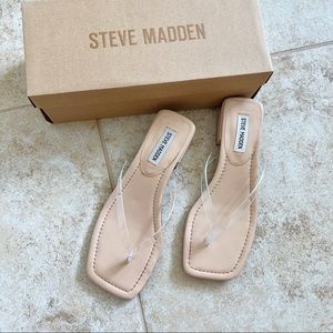Steve Madden Clear Claudette Sandals Size 9.5